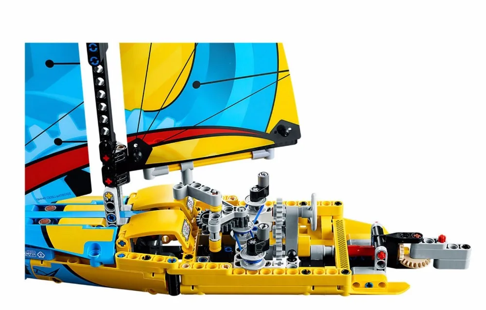 Bela 10823 Creator Technic Series Sporty Racing Yacht Building Block Bricks Toys Kids Gifts Compatible Bela Technic 42074