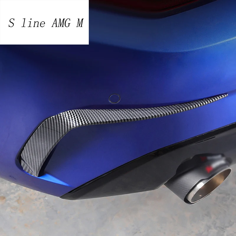 Car styling for BMW 3 Series G20 G28 2020 Trunk Rear fog lamp grille slats auto lights covers Stickers Carbon fiber Accessories