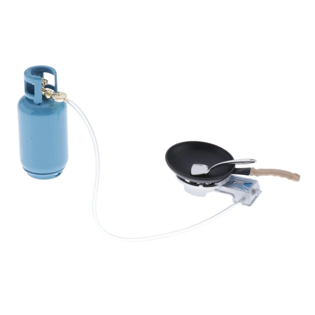 1/12 Dollhouse Miniature Kitchen Gas Stove Tank Utensils Tools Cookware Set 1/12 Dollhouse Miniature Kitchen Gas Stove Tank Utensils Tools Cookware Set