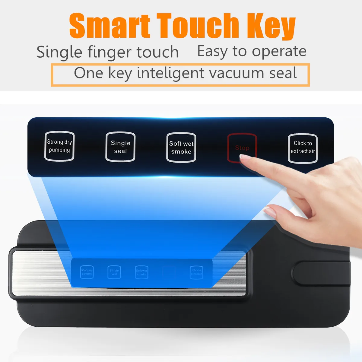 Macchina per imballaggio sottovuoto per alimenti automatica per uso domestico da 220 V/110 V con 15 sacchetti Sous Vide per la conservazione degli alimenti in cucina_voghion.com