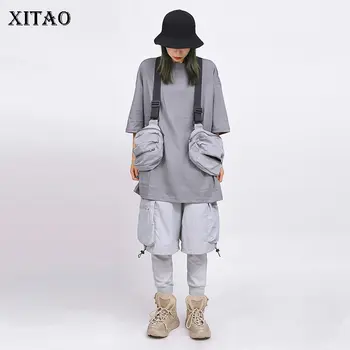 

XITAO Original Style Solid Color Zipper Pocket Casual The Streets Women Damp Vest 2020 Spring Summer Fashion Vest DMY4254