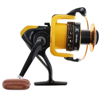 

12BB 5000 Series Fishing Reels Spinning Wheel 16kg Drag Power with Double Colour Metal Line Cup & Wooden Handle Knob