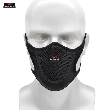 

WOSAWE Anti-pollution Dust Reusable Washable Face Shield Breathable Windproof Men Motorcycle Face Mask For Outdoor Sports