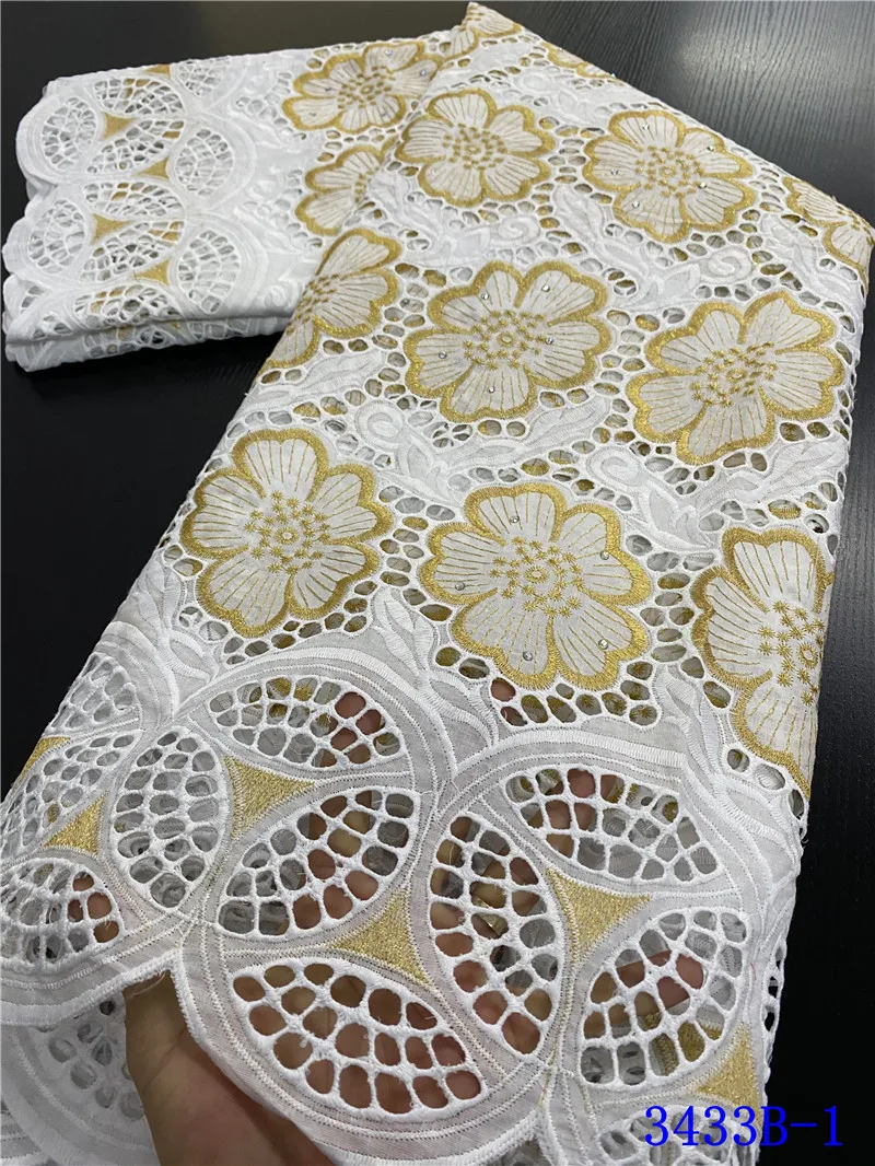 

NIAI Bazin Riche Getzner Fabric African Lace Fabric High Quality Brode Cotton Nigerian Lace Fabrc For Dress Sewing XY3433B-1