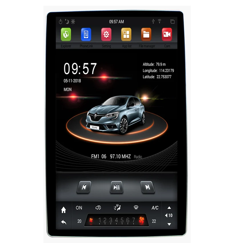 KANOR 12," Tesla стиль вращения ips экран 2 Din Универсальный Android 8,1 автомобильный DVD gps плеер Радио Стерео Голосовое управление