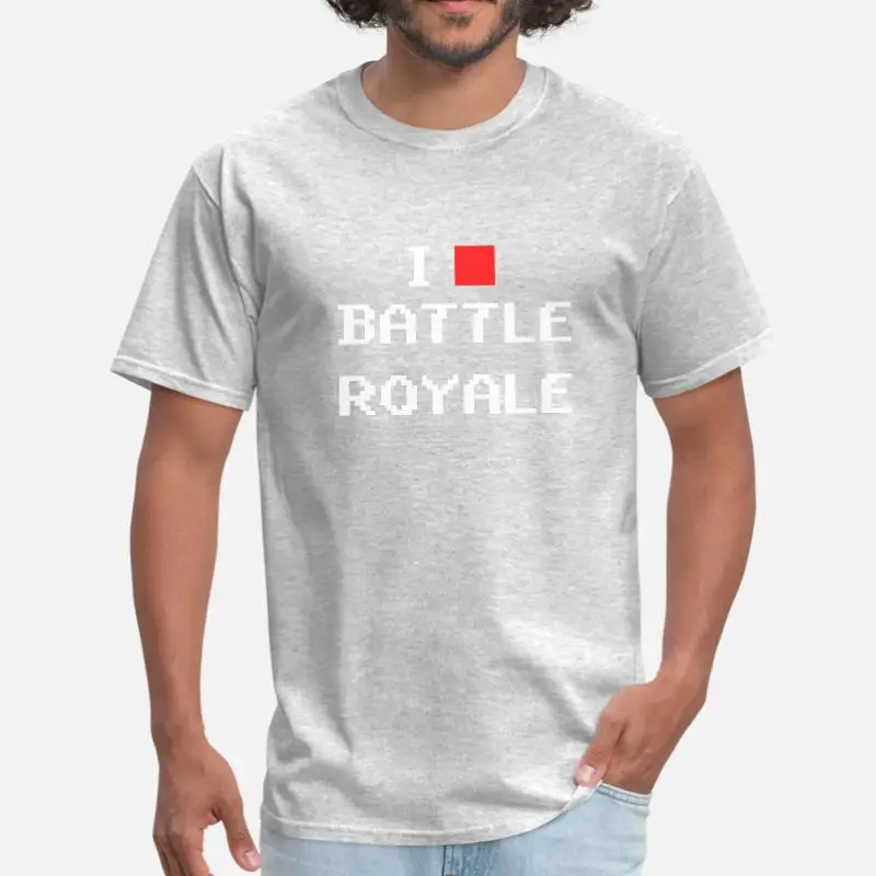 Men-Gray I Love Battle Royale, ретро Пиксельная игровая футболка, женская модная мужская футболка с круглым вырезом, одежда размера плюс S-5xl, топ в стиле хип-хоп - Цвет: Men-Gray