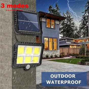 

Solar 120/100 LEDs Dark Sensor Solar Light Solar Lamp Light Spotlight Wall Lamps Floodlight Outdoor Emergency Flood Light 3 mode