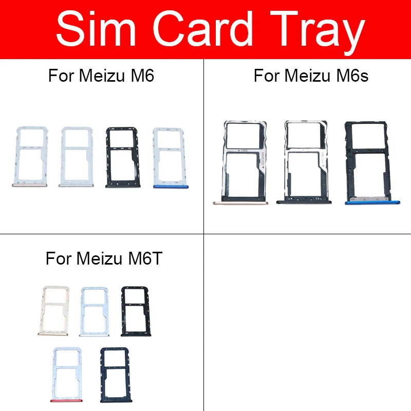 Memory Sim Card Tray Holder For Meizu Meilan Blue Charm 6 S6 6t M6 M6s M6t M711c M811h M811q Sim Card Reader Slot Socket Mobile Phone Flex Cables Aliexpress