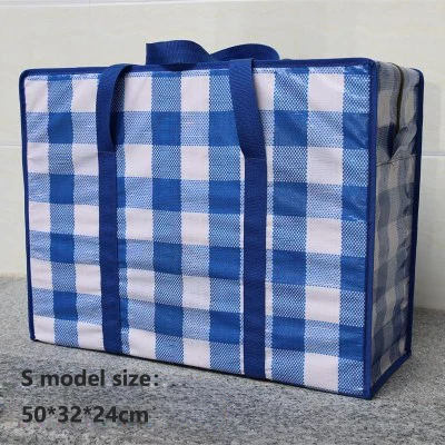 Очень большая дорожная сумка, водонепроницаемая сумка Оксфорд, утолщенная спортивная сумка,, тканая сумка из змеиной кожи - Цвет: Blue-gezi S