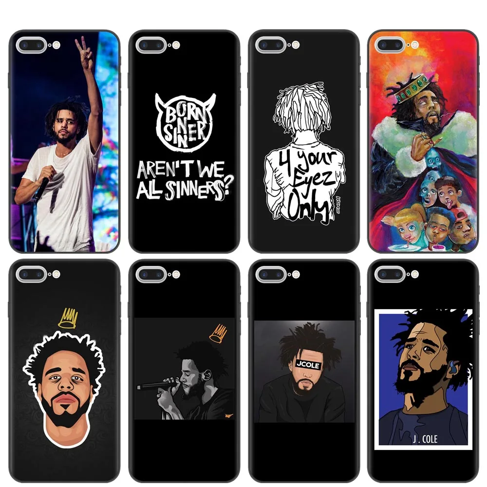 J COLE Hip hop Soft TPU Black Silicone Case Cover for iPhone X XR 11 Pro XS Max 8 7 6 6S Plus 5S SE Coque Shell Cases Fundas | Мобильные