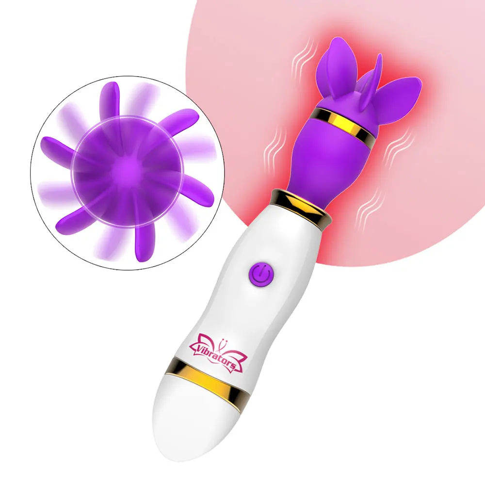 OLO язык лизание вибратор AV Stick 12 Скоростей Стимулятор клитора соска вращение на 360
