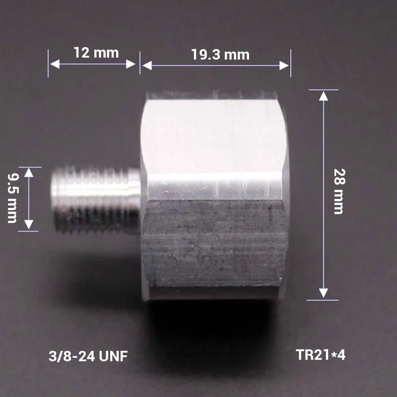 Soda Bottle Converter Standard Soda bottle TR21*4 to Mini Co2 Regulator 3/8-24 UNF Include Gasket