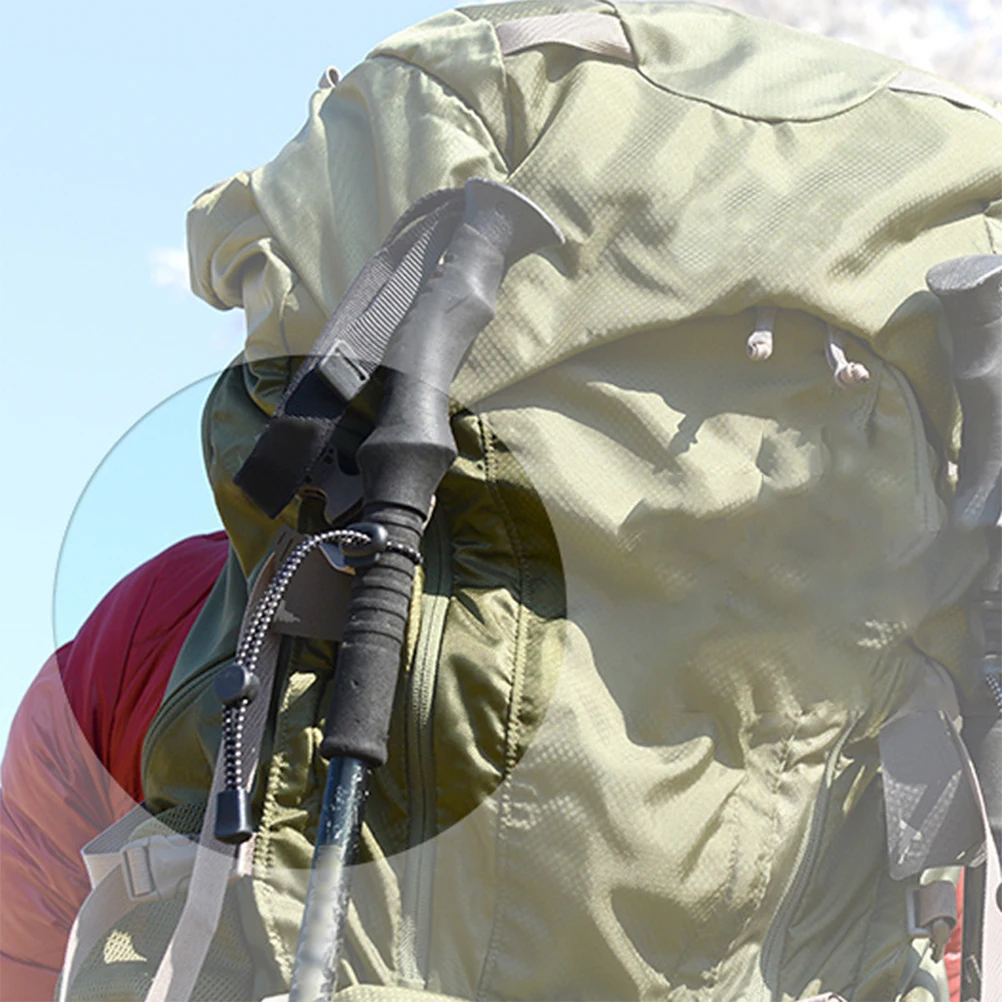 2pcs Backpack Outdoor Stick Holder Hanging Trekking Pole Buckle Equipment Walking Pole Fixing Plastic Buckle Elastic Rope#20