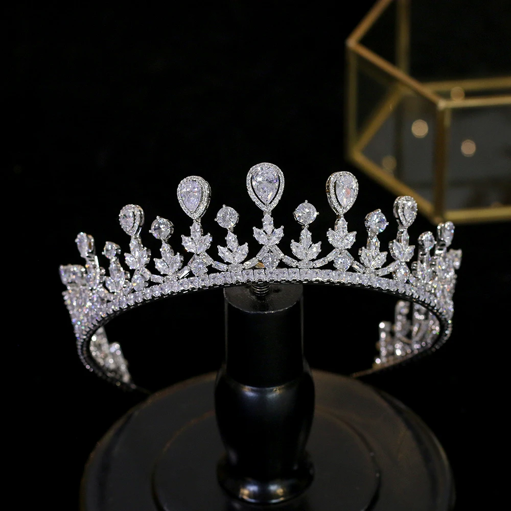 Lengthen crown ,Tiara,High Quality Ladies' Jewelry Zirconia Extended Headband Bridal Headband Crown Crown Accessories