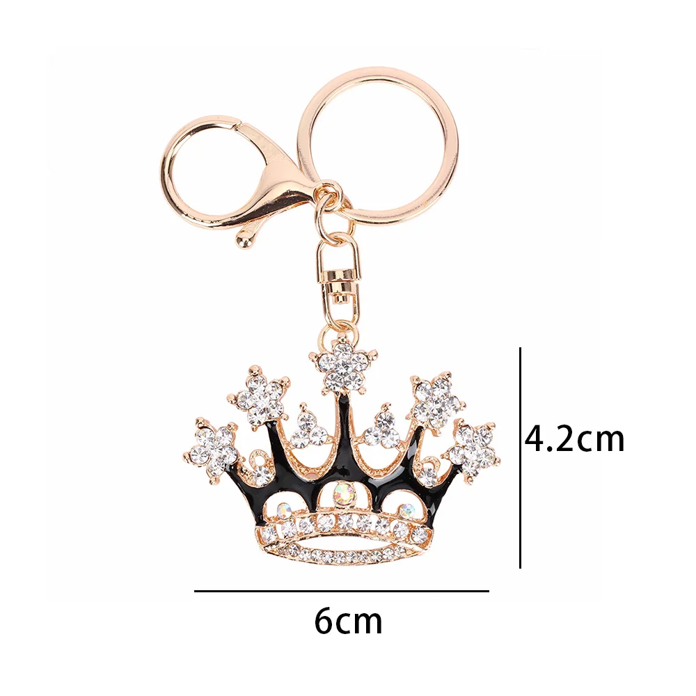 Брелок для ключей King Crown черный брелок с кристаллами вечерние аксессуары