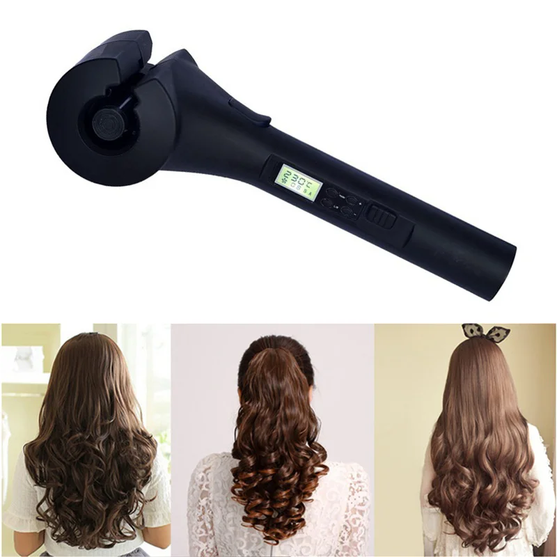 Automatic Hair Curler LCD Screen Magic Curling Iron Portable Travel Ceramic Hot Heating Anti-perm Curl Styler Hair Styling Tools