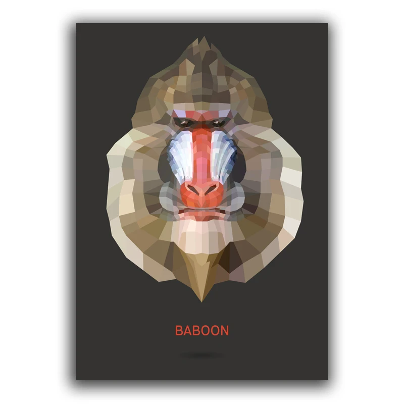Geometric-Tiger-Posters-and-Prints-Wall-Art-Polar-Bear-Zebra-Baboon-Buffalo-Canvas-Painting-Wall-Picture (4)