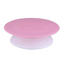 11 дюймов инструменты круглый пластик Легко чистить выпечки роторная сковорода украшения Кухня Вращающийся DIY торт поворотный стол съемный Противоскользящий