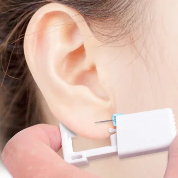 

Disposable Sterile Ear Piercing Unit Cartilage Helix Piercing Gun Tool Kit Build In Steel Stud Earring Ball