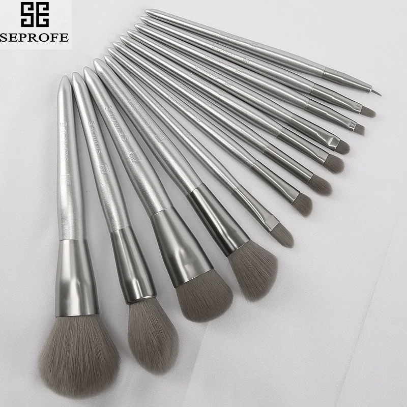 

Seprofe 12pcs Makeup Brushes Blending Eyeshadow Face Foundation Professional Make Up Brush Set High Quality Cosmetic Beauty Tool