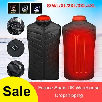 

Winter Outdoor Men Electric Heated Vest USB Heating Vest Winter Thermal Cloth Feather Camping Hiking Warm Hunting Jacket DROPSHI