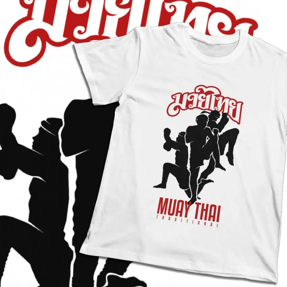 Muay Thai Shadow Боевая футболка Повседневная с круглым вырезом отличное качество для мужчин хлопок S-6XL плюс размер футболка