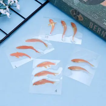 

13 Pcs/Set Filling Sticker Epoxy Resin Silicone Mold Materials DIY Jewelry Making Gold Fish Leaf Decoration Filler Self Adhesive