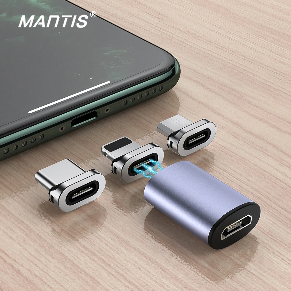 

MANTIS Micro USB Female To Type C Male Cable Magnet Converters Connector Magnetic Micro USB Adapter For iPhone Samsung Xiaomi