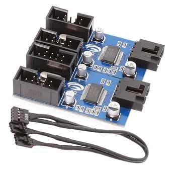 

Motherboard USB 9-Pin Expansion Cable USB One Minute Four USB 9-Pin Hub Motherboard 9-Pin One Dragging Four USB Cable
