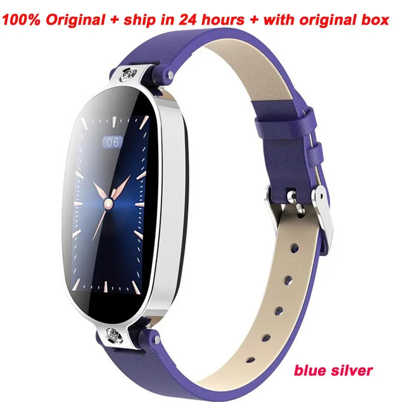 Greentiger B79 Smart Watch Women ECG+PPG Waterproof Heart Rate Monitor blood pressure Camera alarm Bluetooth Smartwatch - Цвет: blue silver