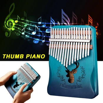 

17 Keys Musical Beginner Hand Held Keyboard Instrument Wooden Kalimba Thumb Piano Mini Finger Gift DIY Children With Tune Hammer