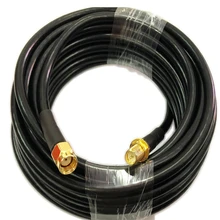 RG58 коаксиальный кабель RP-SMA штекер-RP-SMA Разъем RF коаксиальный Соединительный кабель 1 м 3 м 5 м 10 м 20 м 30 м