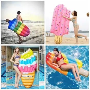 

Inflatable Mattress Ice Cream Giant Adults Pool Floating Row Grifting Raft Summmer Beach Lounge Party Water Toys For Pool