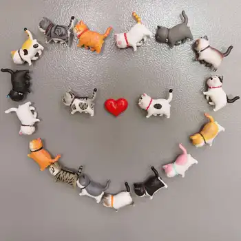 

10PCS/Set Cute Kitty Cat Fridge Magnet 3D Cat Magnetic Paste Creative Animal Refrigerator Stickers Home Decorations