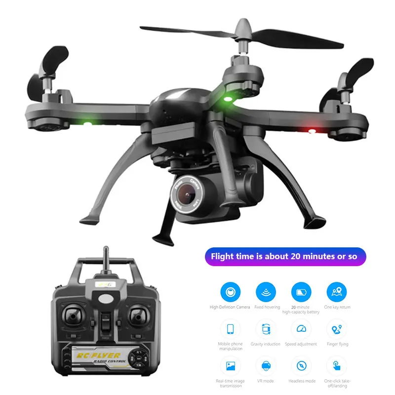 Радиоуправляемый Дрон с HD камерой 1080p Квадрокоптер fpv беспилотный режим Дроны