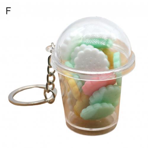 Snacks Popcorn Candy Cup Keychain Student Couple Bag Decor Pendant