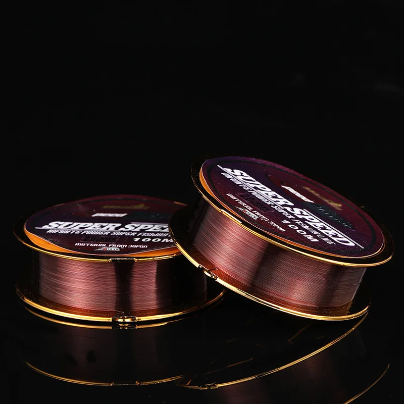 

Super Soft-Shaped Coffee Fishing Mainline metle li High Quality Carton Packaging Nylon Fishing Line