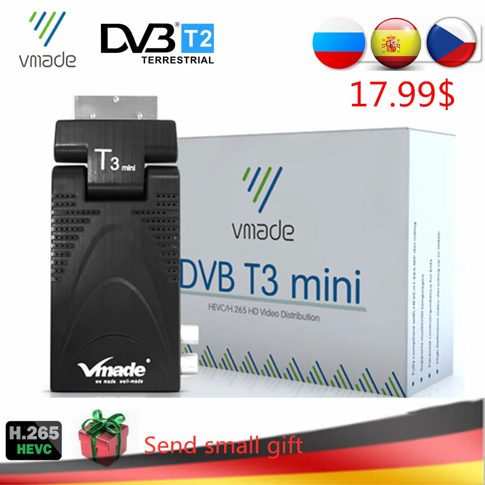dvb t2 приставка Цифровой спутниковый ТВ-декодер HD-тв тюнер для телевизора H.265/hevc DVB-T