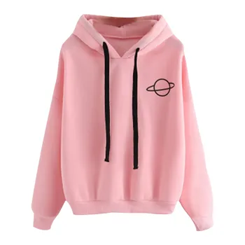 

Plus Size Autumn Hooded Hoodie Women Long Sleeve Loose Drawstring Black Casual Women Sweatshirt Pullover With Hat Sudadera Mujer