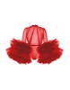 Sexy See Thru Red Women Jumpsuit 2020 With Puffy Full Sleeves Ruffles Tiered Tulle Rompers Womens 4