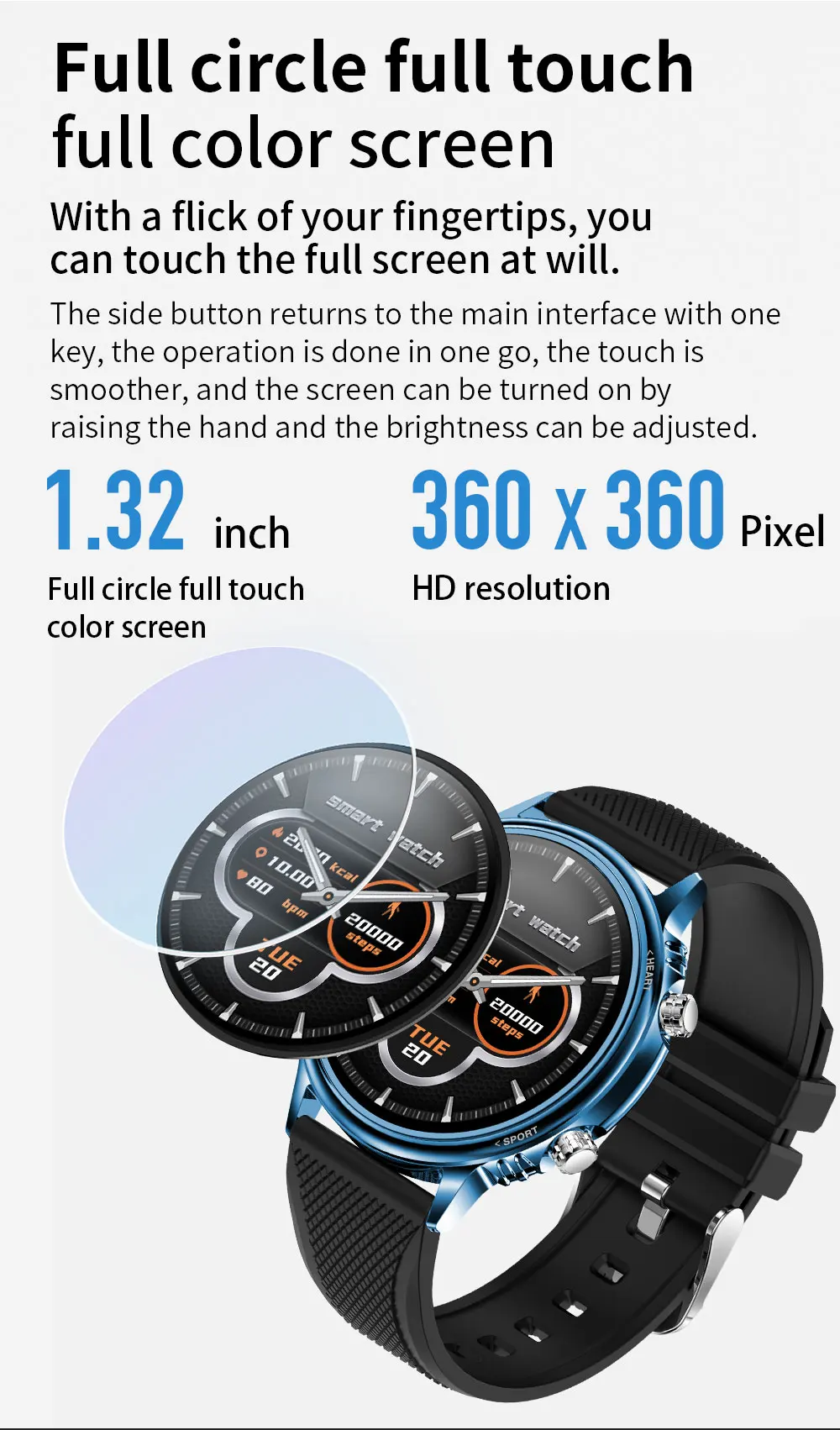 2021 NEW Smart Watch Women Men Smartwatch Waterproof Watches Fitness Bracelet Tracker Band For Apple Huawei Xiaomi Android