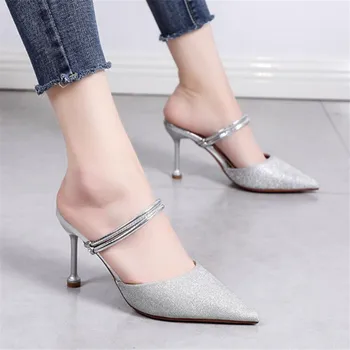 

BBZAI New pattern Superior quality Sandals Super high heel ladies shoes 9CM Thin Heels Sexy Fashion Show Nightclub 34-38-39