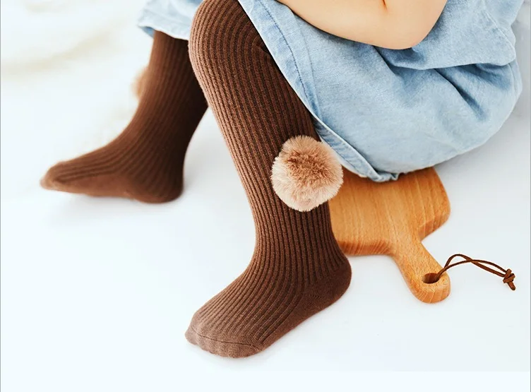 2019winter Spanish Combed Cotton Wool Ball Pantyhose Girls Pantyhose Christmas Socks Christmas Socks Kids Toddler Socks