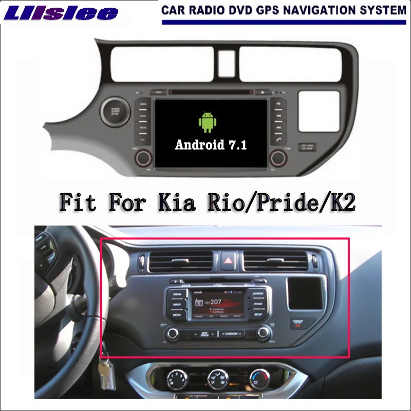 Liislee Android 7 1 2G RAM для Kia Rio/Pride/K2 автомобильное радио Аудио Видео Мультимедиа DVD плеер