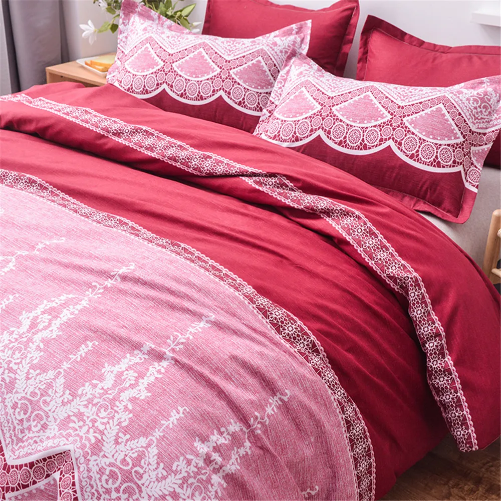 Одеяло постельных принадлежностей ковровое покрытие King size для взрослых Высокое качество цветок кровать набор Ropa De Cama