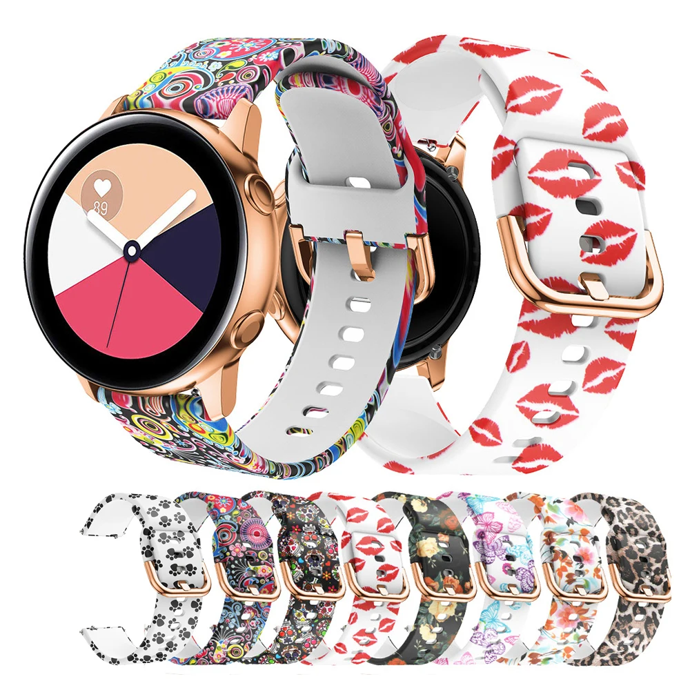 Силиконовые ремешки для samsung Galaxy Watch, активные ремешки 40 мм, ремешок 20 мм, ремешок для часов, браслет для samsung Galaxy Watch Active