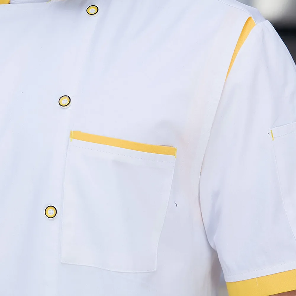 wholesale Unisex Chef Jackets Hotel Kitchen restaurant uniforms shirts Catering Chef's work clothes Cafe waitress chef uniform