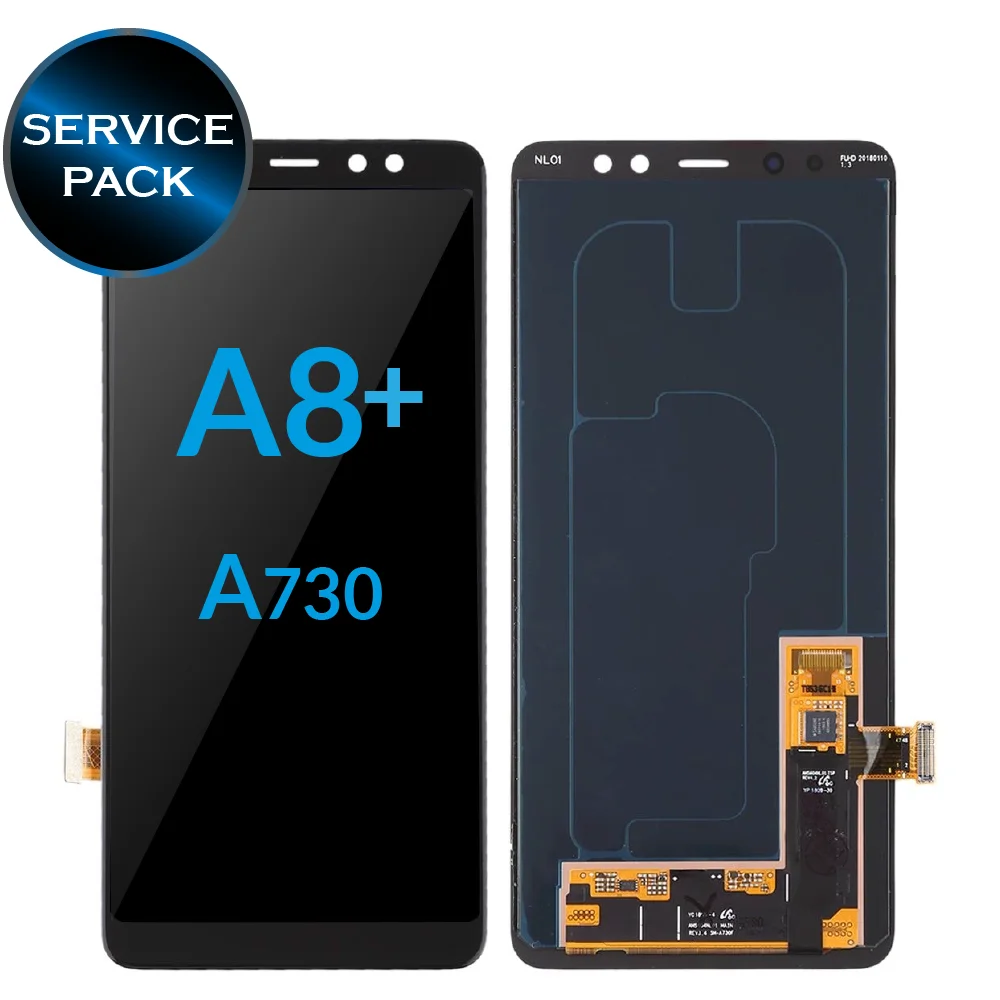 Amoled для samsung Galaxy A8+ A730 SM-A730F ЖК-экран Замена для samsung A8+ SM-A730X ЖК-экран - Цвет: Black