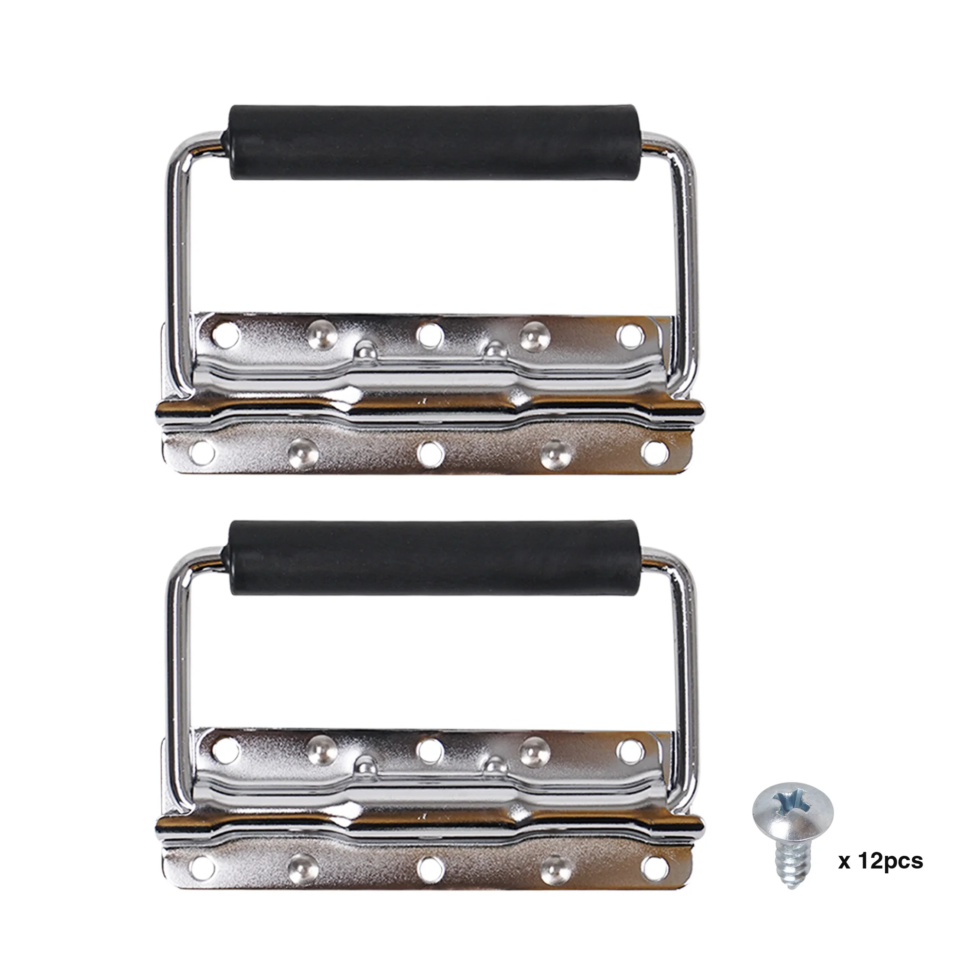 

Sound Town 2-pack Spring Loaded Case Handles, Stainless Surface Mount Handle with Rubber Grip, for Rack Case, Chest (ST-RHW-18)