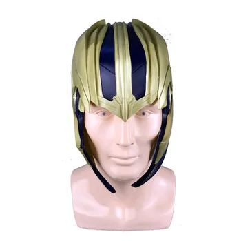 

2019 Thanos Mask New Avengers: Endgame Thanos Cosplay Helmet Superhero Full Head PVC Face Mask Halloween Cosplay Props